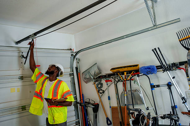 Professional Garage Door technician working in Plainfield, IL